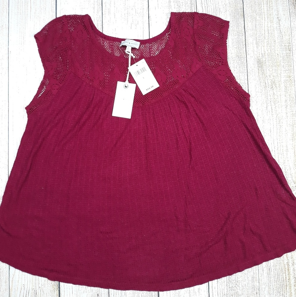 Lucky Brand Cap Sleeve Top - Picture 3 of 4